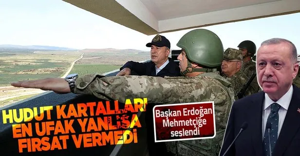 Son dakika: Bakan Akar komuta kademesiyle sınır hattında