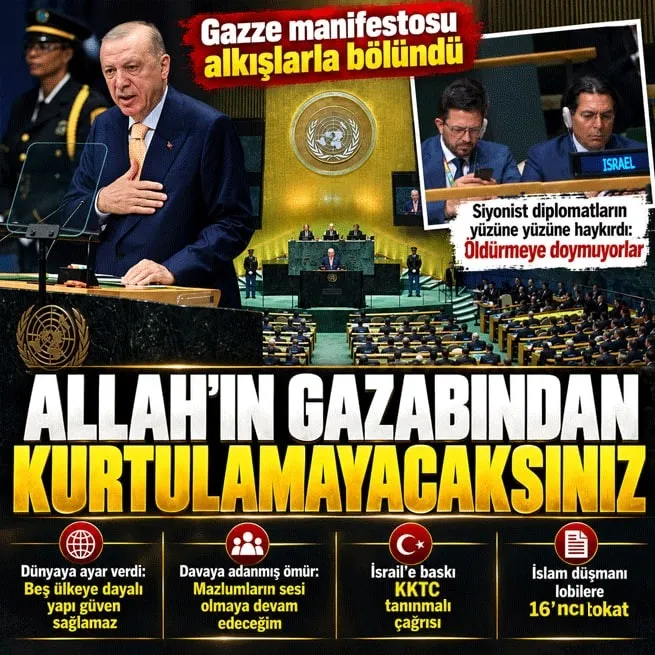 BMde Gazze manifestosu! Başkan Erdoğan İsraillilerin yüzüne vurdu: Öldürmeye doymuyorlar