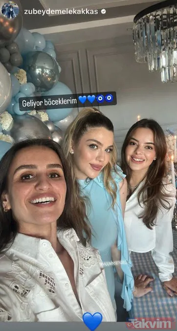 Perihan Savaş ile İbrahim Tatlıses'in kızı Melek Zübeyde Yasemin Şefkatli'nin baby shower partisinde! Melek Hala paylaştı "Geliyor böceklerim" - 6