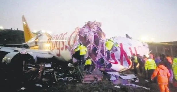 Sabiha Gökçen Havalimanı’nda pistten çıkan uçak 3 parçaya ayrıldı: 1 ölü, 157 yaralı