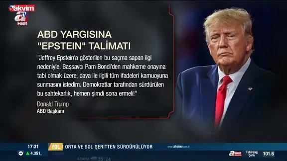 Trump'tan Jeffrey Epstein talimatı!