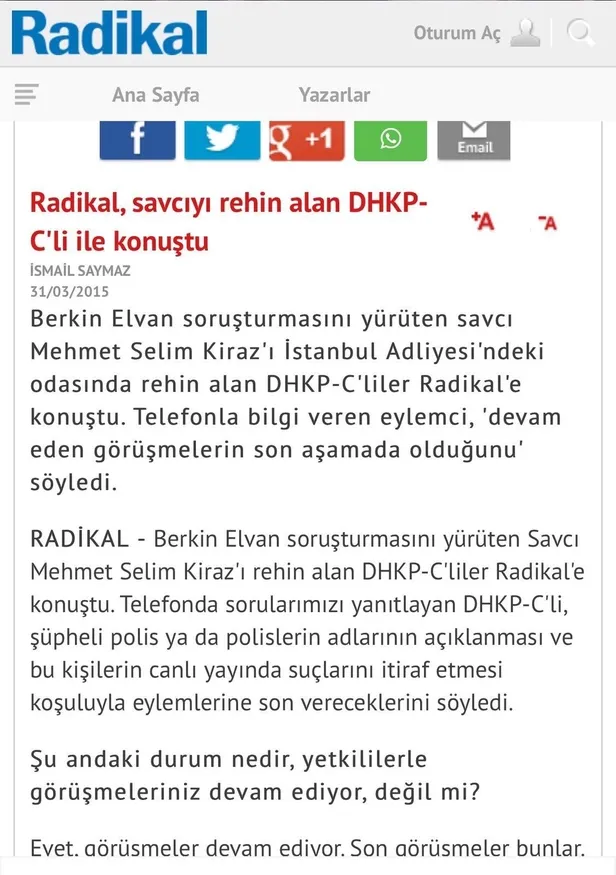 Şehit Cumhuriyet Savcısı Mehmet Selim Kiraz'ın kanı Ahmet Şık ve İsmail Saymaz'ın ellerinde!-4