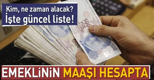 Emeklinin maaşı hesapta