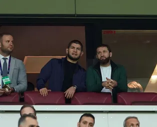 Khabib Nurmagomedovdan Galatasaraya sürpriz destek! Real Madrid maçını tribünden takip etti...
