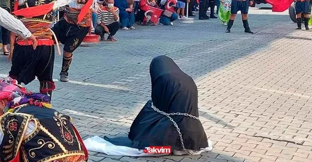 Zincire vurulan kadın temsili olayı nedir?