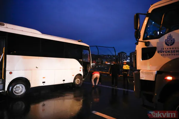 Eyvah eyvah! Yürekler ağza geldi! Cezaevi aracı viyadükte asılı kaldı - 17