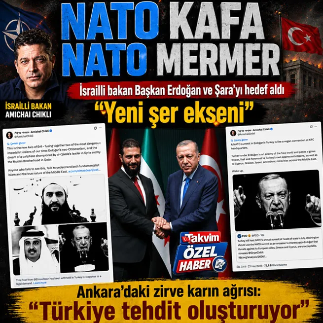 İsrailli bakan Başkan Erdoğan ve Şarayı hedef aldı: Yeni şer ekseni | Ankarada NATO karın ağrısı