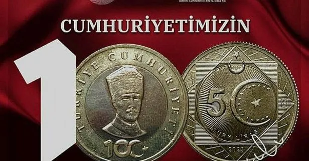 Cumhuriyet’in 100. yıl dönümü için basılan 5 liralık hatıra paralara ilişkin düzenleme Resmi Gazete’de