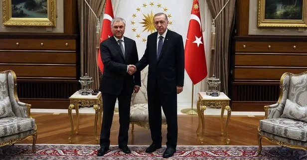 Son dakika: Başkan Erdoğan, Rusya Federasyonu Federal Meclisi Devlet Duması Başkanı Vyacheslav Volodin’i kabul etti