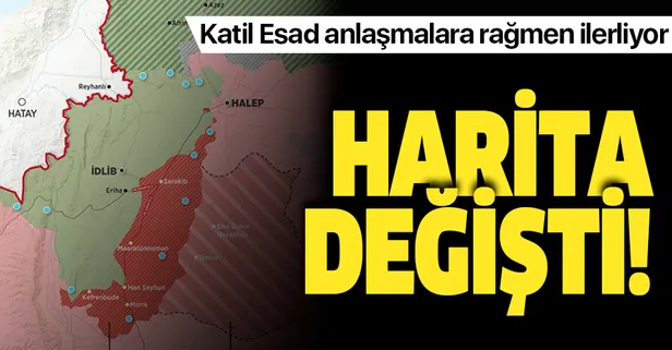 İdlib'de harita değişti! Esad rejimi anlaşmalara rağmen ilerlemeye devam ediyor