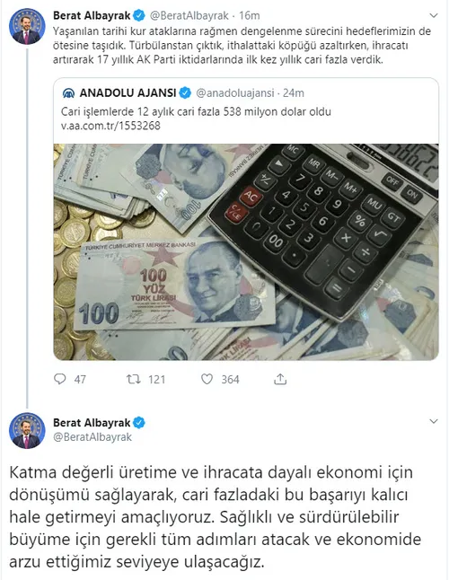 Son dakika: Bakan Albayrak'tan flaş cari denge açıklaması-1