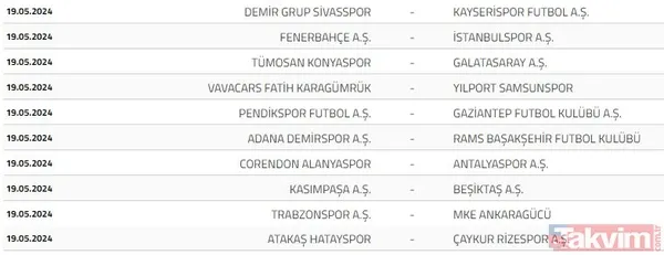 2023-2024 Süper Lig fikstürünün kuraları çekildi! Beşiktaş, Fenerbahçe, Galatasaray ve Trabzonspor'un ilk hafta rakipleri kimler? - 43