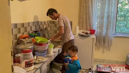 Baba çaresiz kaldı! 2 yaşındaki oğluyla yardıma muhtaç halde
