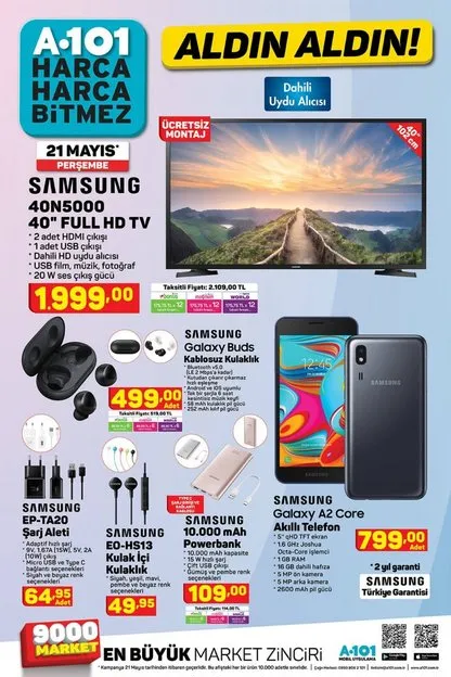 O Urunlerde Buyuk Indirim A101 De Bugun Samsung A2 Core Surprizi 21 Mayis Persembe A101 Aktuel Katalogu Takvim