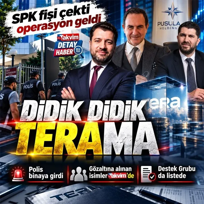 Pusula Portföy ve Tera Holding yöneticileri Serdar Turhan ile Alper Öztürk dahil 5 kişiye gözaltı