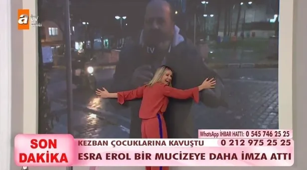 Esra Erol bir mucizeye daha imza attı! Sevincini gizleyemedi, led ekranda bulunan muhabirinin görüntüsüne sarıldı-1