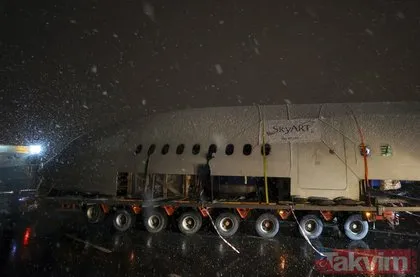 İstanbul trafiğinde uçak! Yurt dışına satılan Airbus A-300 12 parçaya bölünerek Atatürk Havalimanı’ndan Ambarlı Limanı’na taşındı