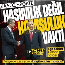 Başkan Erdoğan, Yunanistan Başbakanı Miçotakis’i kabul etti! Ticarette 10 milyon dolar hedefi: Vize, göç, Gazze, Trakya masada