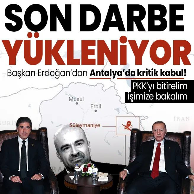 Başkan Erdoğan Irak Kürt Bölgesel Yönetimi Başkanı Barzaniyi kabul etti! Terör örgütü PKKya karşı ortak mücadele mesajı