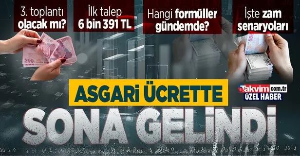 Asgari ücrette masada neler var? Yeni asgari ücret ne kadar olacak? Zamda 5 aylık TÜFE hesabı! İşte zam senaryolarına göre asgari ücret!