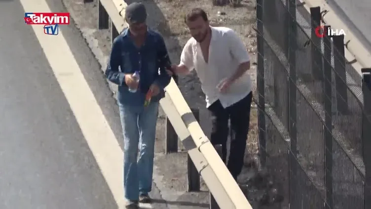 E-5 karayolunda her gün kilometrelerce yürüyen adam merak uyandırdı