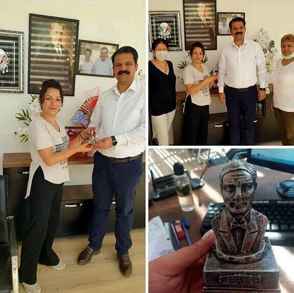 CHP'nin Konak İlçe Başkanı Çağrı Gruşçu'dan heykel rezaleti: Kim yaptıysa gözleri görmüyor-3