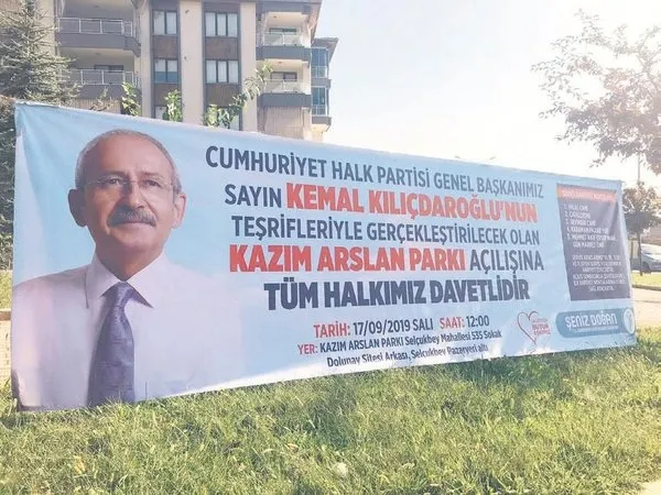 İşte CHP'nin hizmet anlayışı! AK Parti'nin yaptırdığı parkı kendi yaptırmış gibi açtı!-2