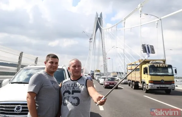 Yavuz Sultan Selim Köprüsü'nde ilk gün trafiği - 13