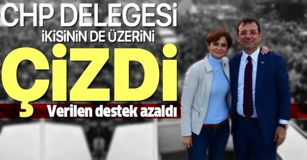 CHP delegesi Ekrem İmamoğlu ve Canan Kaftancıoğlu’nun üzerini çizdi