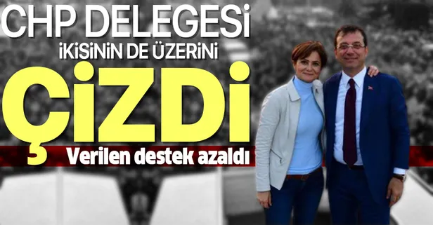 CHP delegesi Ekrem İmamoğlu ve Canan Kaftancıoğlu'nun üzerini çizdi