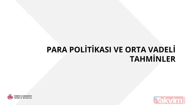 SON DAKİKA: Türkiye Cumhuriyet Merkez Bankası 2022 yılı enflasyon tahmini açıkladı! Yüzde 23,2 - 21