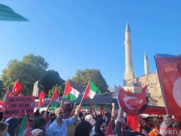 Takvim.com.tr, Ayasofya'da! Binlerce kişi Filistin için meydanlara akın etti | İşte o anlar... - 25