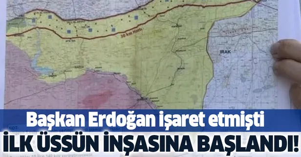 Başkan Erdoğan işaret etmişti! İlk üssün inşasına başlandı!