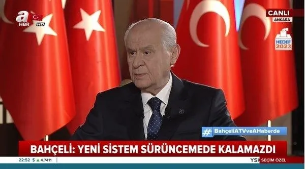 MHP Genel Başkanı Devlet Bahçeli ATV - A Haber canlı yayınında soruları yanıtladı-1