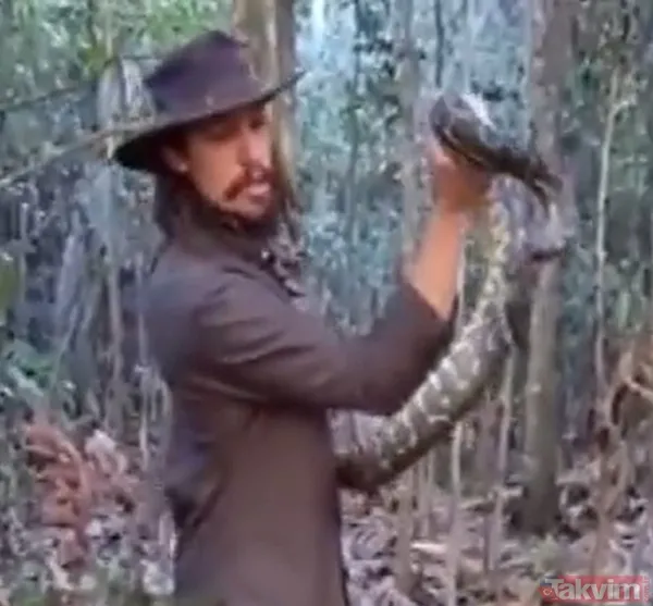 Sadece yardım etmek istemişti! Eline aldığı dev piton talihsiz adamın atardamarını parçaladı: İşte o anlar - 5