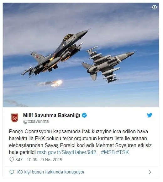 Son dakika: Kuzey Irak'a hava harekatı! PKK'nın kırmızı listesindeki terörist Mehmet Soysüren etkisiz hale getirildi-2