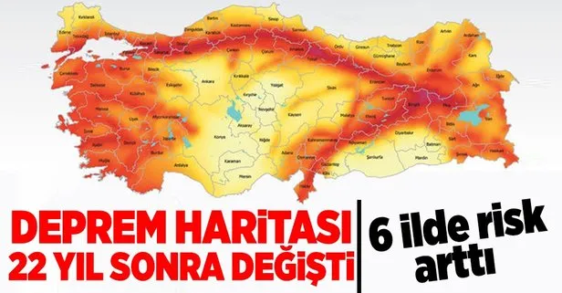 Türkiye’nin yeni deprem haritası! 22 yıl sonra değişti...