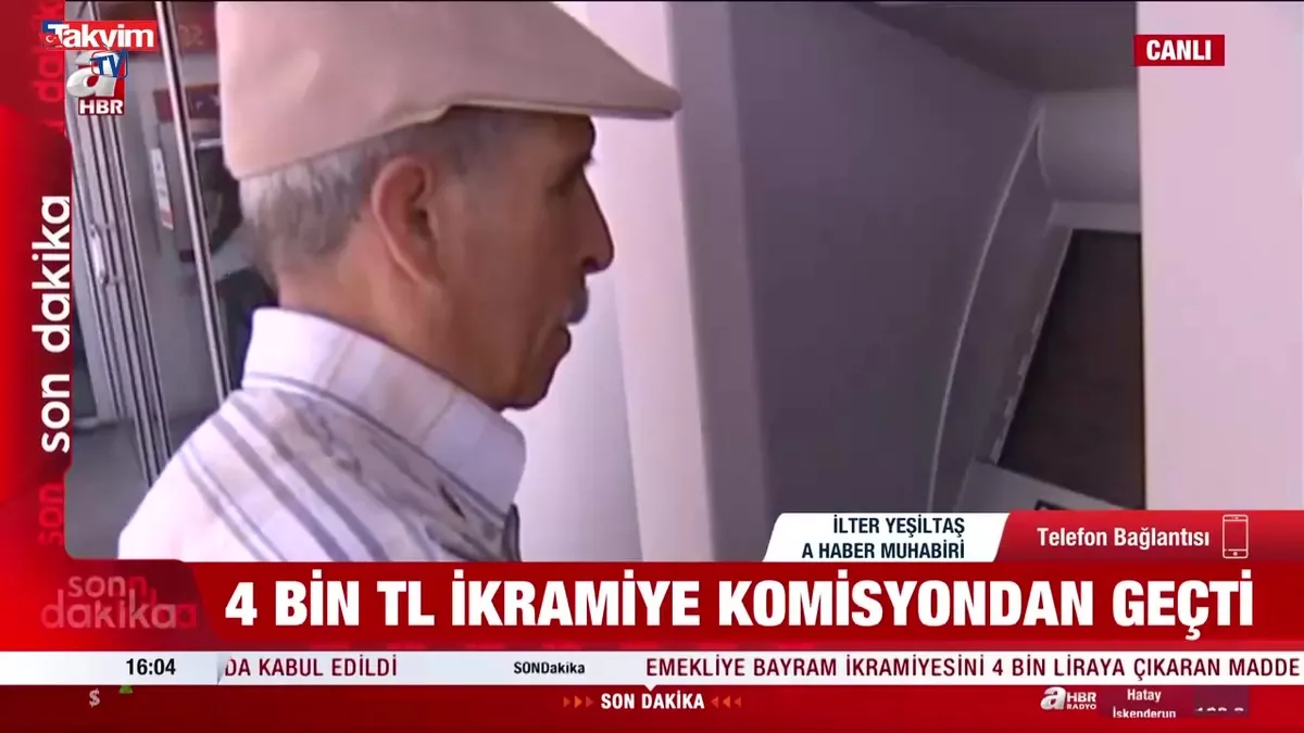 Emekliye 4 bin TL ikramiye komisyondan geçti