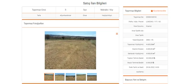 40-50-60 bin TL’ye Ankara, Sivas, İzmir, Aydın'da satılık kelepir arsa ilanları! Milli Emlak, hazine arazilerinin satışı...-8