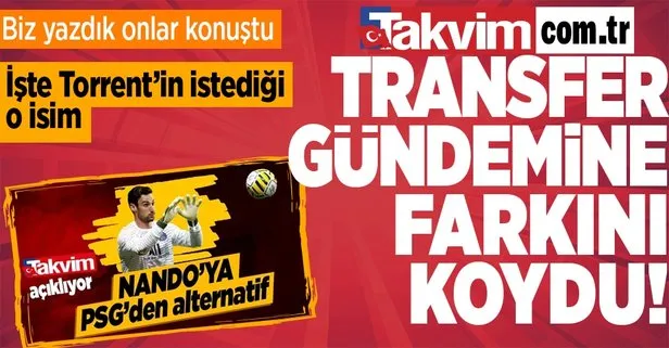 takvim.com.tr Sergio Rico’yu yazdı herkesin gündemi oldu! Galatasaray Domenec Torrent’in ihtiyaçları doğrultusunda...