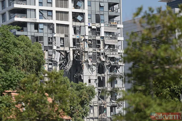 İran'dan İsrail'e misilleme! Füzeler yağdı binalar yıkıldı | İşte yıkımdan kareler - 25