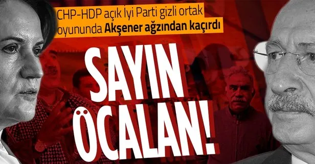 CHP-HDP açık İyi Parti gizli ortak oyununda Akşener ağzından kaçırdı: Sayın Öcalan!
