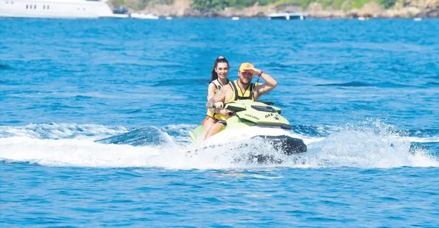 Burcu Kıratlı aşkı Sinan Akçıl jet-ski’ye bindi