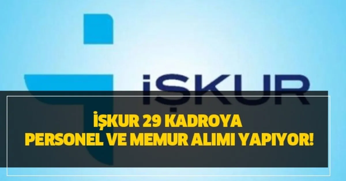 iskur personel ve memur alimi basvuru