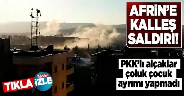 YPG/PKK’dan Afrin’e alçak saldırı: Yaralılar arasında çocuklar da var