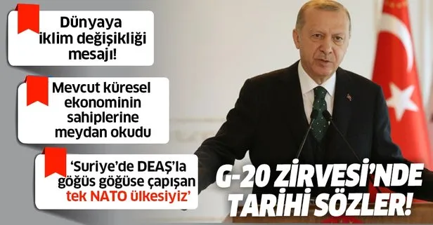 Son dakika: Başkan Erdoğan’dan G-20 Zirvesi’nde önemli açıklamalar