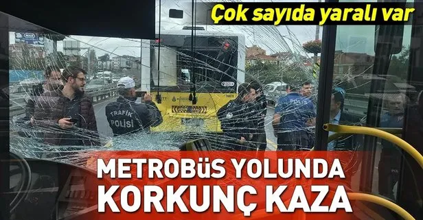 Okmeydanı’nda 2 metrobüs çarpıştı