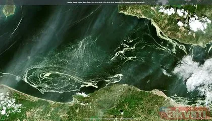 Marmara Denizi’ndeki deniz salyası uydu tarafından görüntülendi