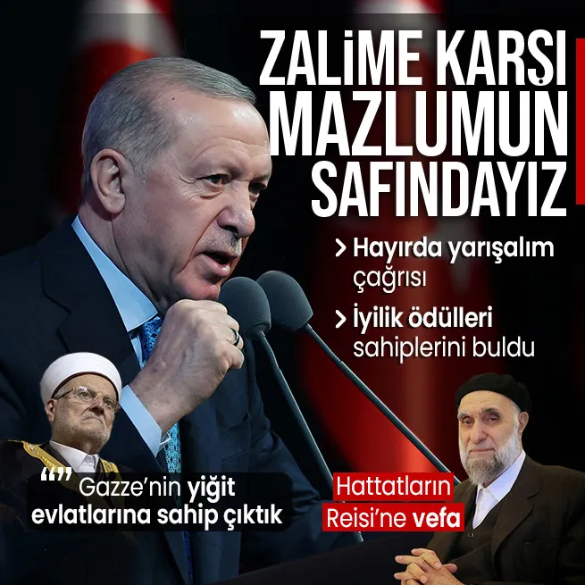 Başkan Erdoğandan hayırda yarışmaya davet! Hattatların Reisini unutmadı Gazzeli yiğitlere sahip çıktı: İyilik Ödülleri sahiplerini buldu