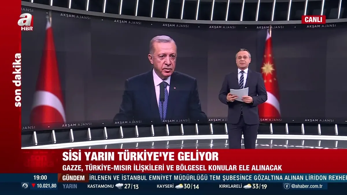 Sisi yarın Türkiye'de!